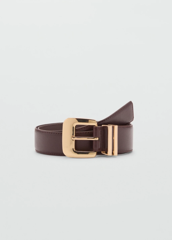 Ceinture boucle carrée - Femme | MANGO France métropolitaine