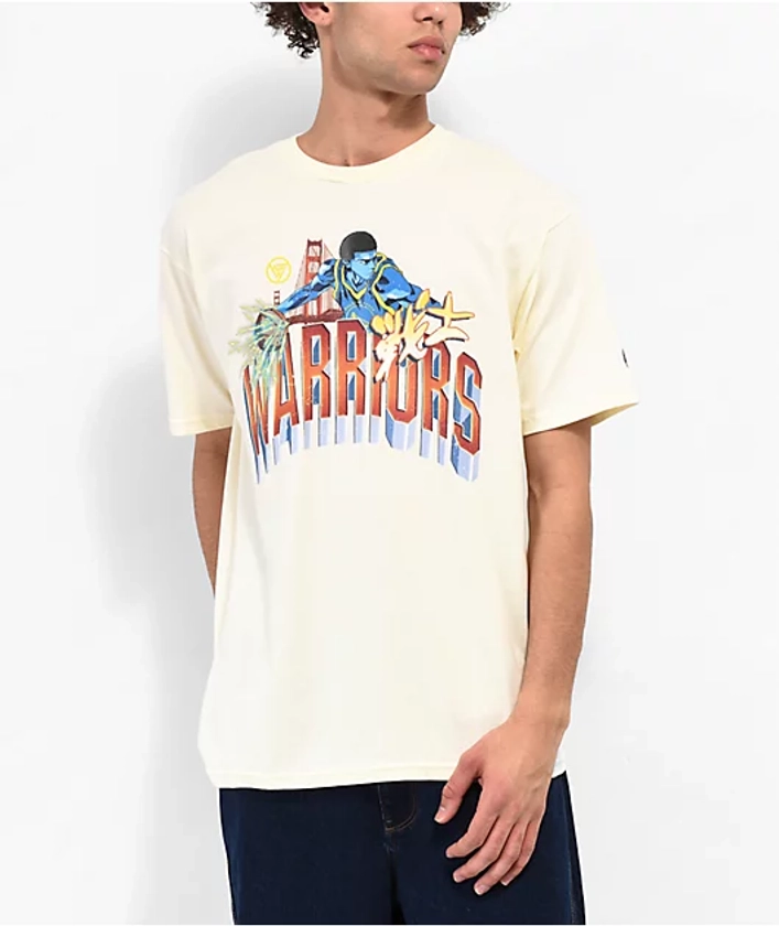 Hypland x NBA Warriors Golden State Cream T-Shirt