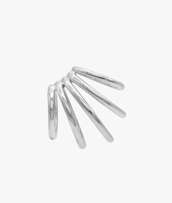 Bimetal Triple Hoop Ear cuff by Suot Studio