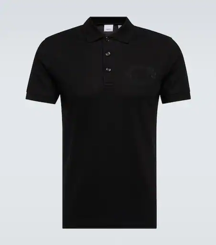 Cotton Polo Shirt in Black - Burberry | Mytheresa