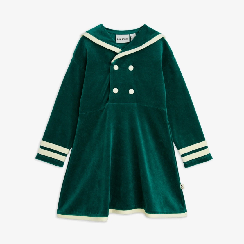 Sailor Velour Dress Green