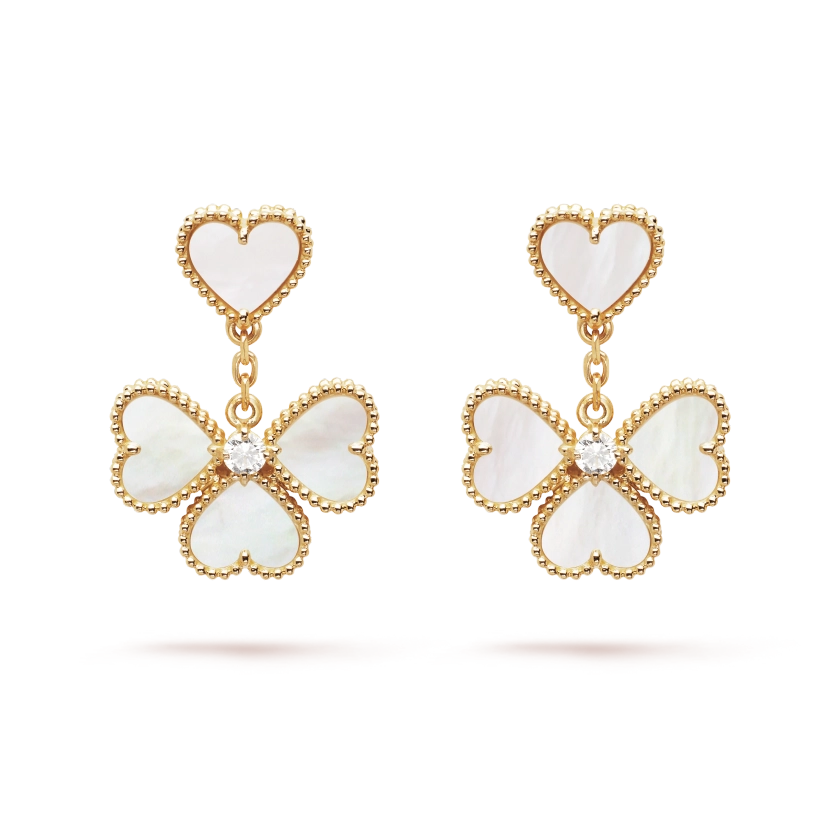 Boucles d'oreilles Sweet Alhambra effeuillage - VCARN5PQ00 - Van Cleef & Arpels