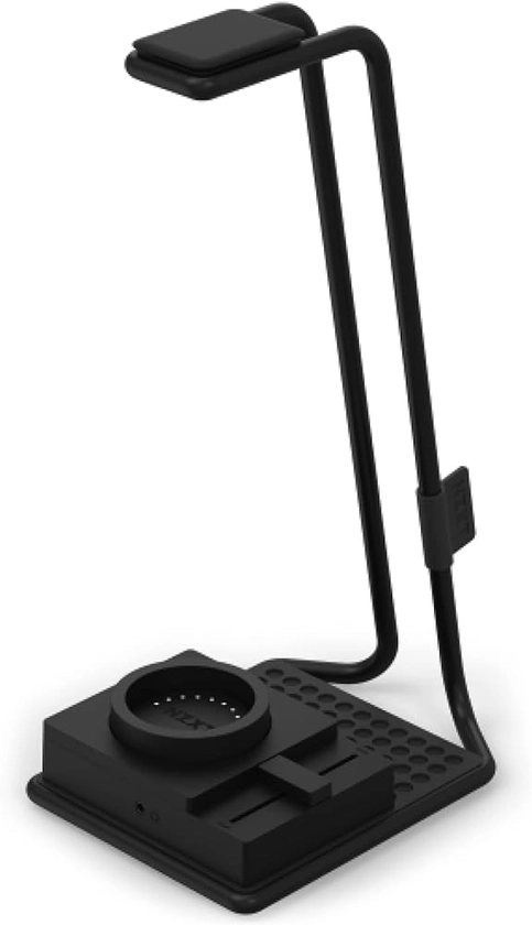 NZXT Relay SwitchMix PC Gaming Headset Stand & Audio Mixer - AP-USMSM-B1 - Seamless Switching Between Headset & Speaker Audio - Studio-Grade Mixer - 24-bit / 96 kHz DAC - DTS 7.1 - Black