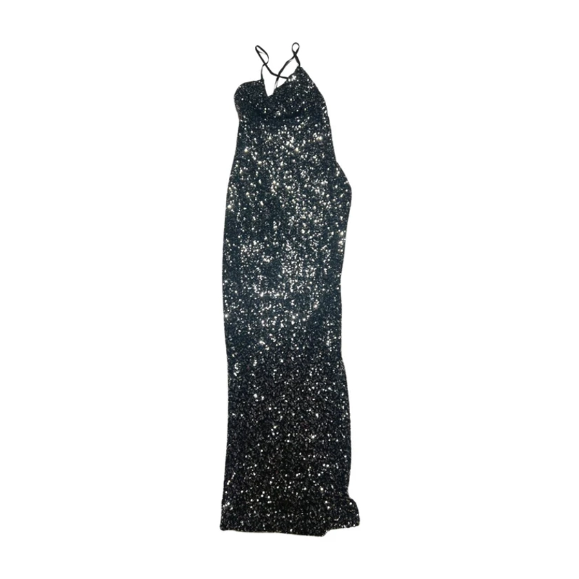 Celebrity- Black Sequin Maxi Dress