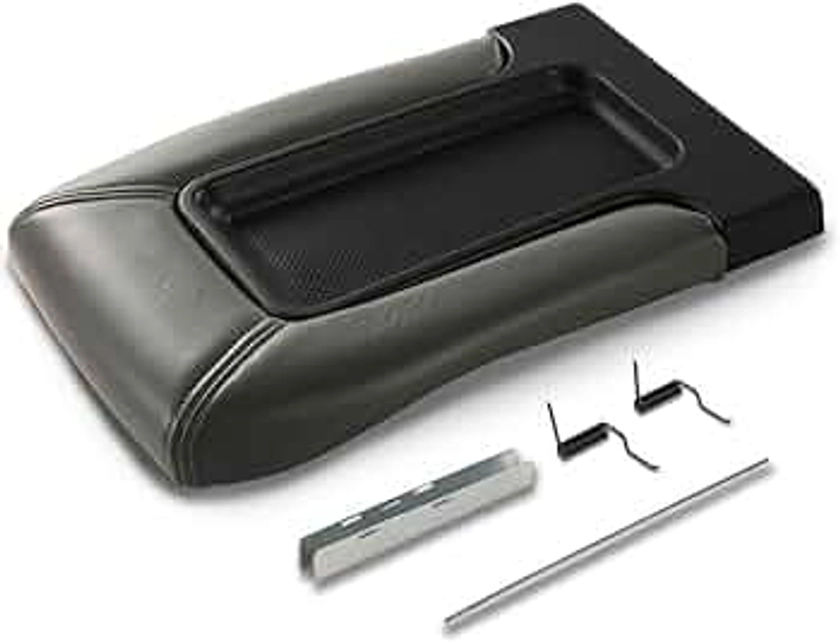 G-PLUS Center Console Lid Repair Kit Replacement for Chevy Silverado Suburban Tahoe Sierra Yukon 99-07 GM Part 19127364 19127365 19127366 Lid Arm Rest Latch Dark Gray