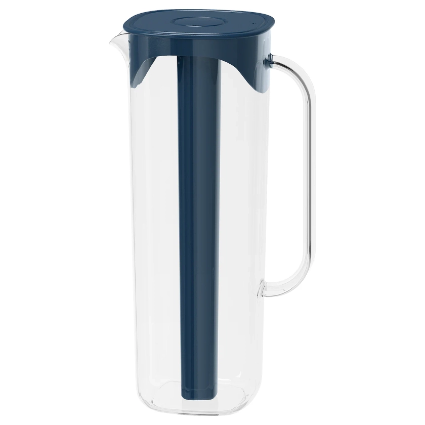 MOPPA Pitcher with lid - dark blue/transparent 1.7 l (57 oz)