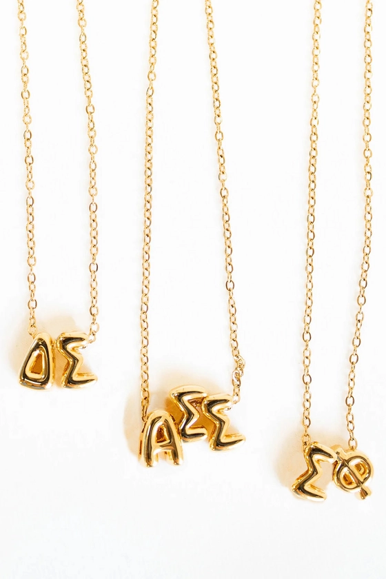 DT - Bubble Letter Sorority Necklace