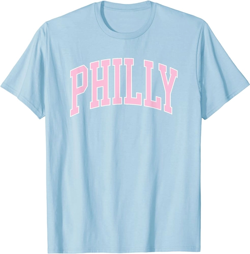 Retro Philly Pink Text Philadelphia Vintage Throwback Womens T-Shirt