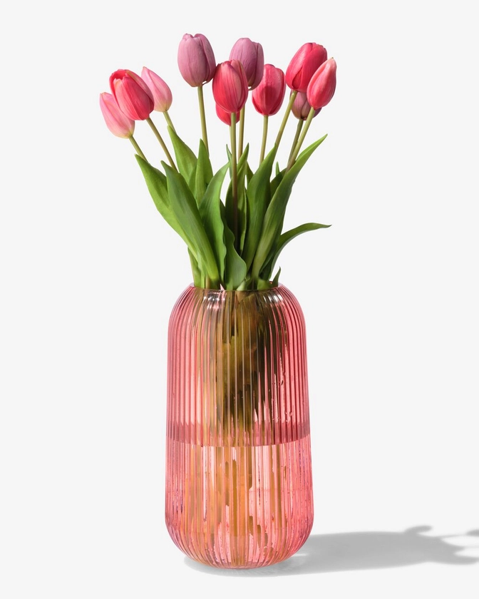 vase verre Ø6x16 corail - HEMA