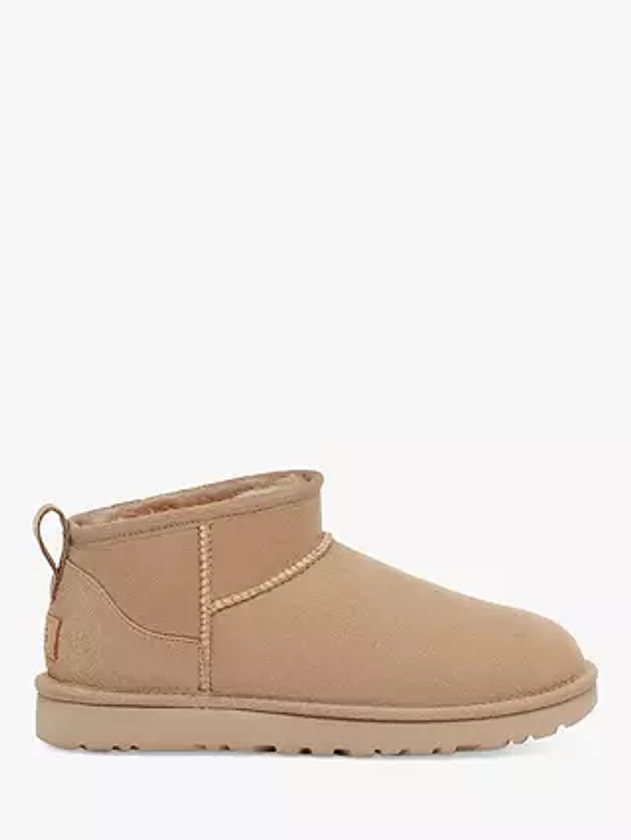 UGG Classic Ultra Mini Sheepskin and Suede Ankle Boots
