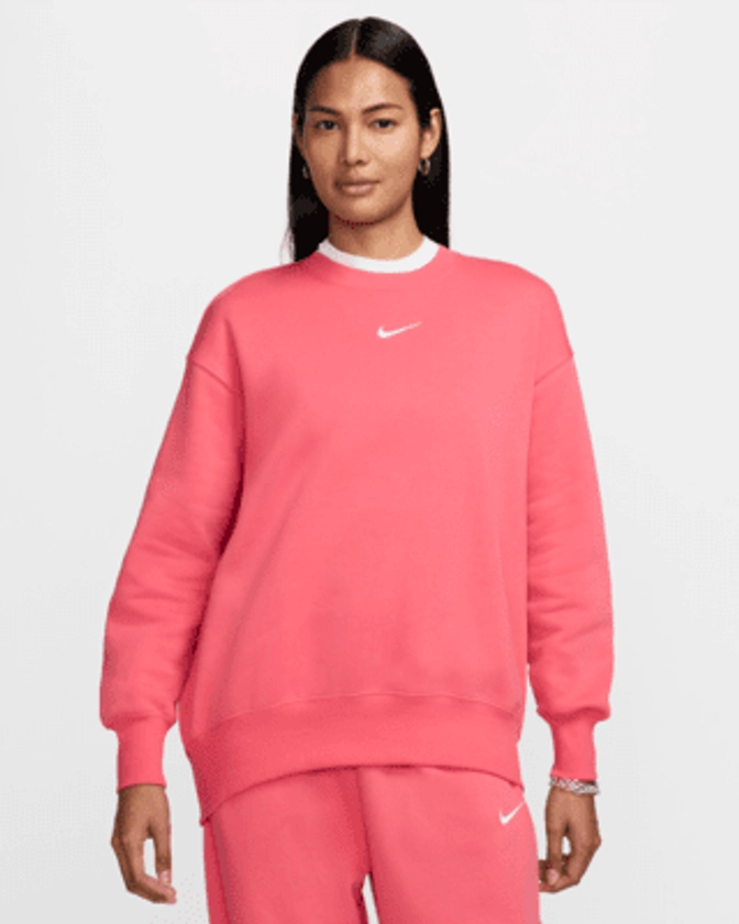 Sweat oversize à col ras-du-cou Nike Sportswear Phoenix Fleece pour Femme