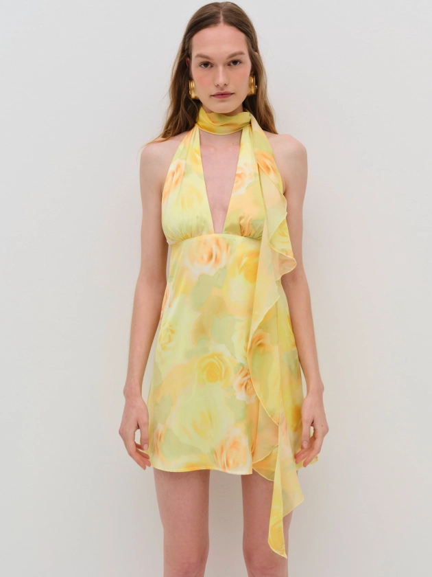 Carla Mini Dress — Yellow