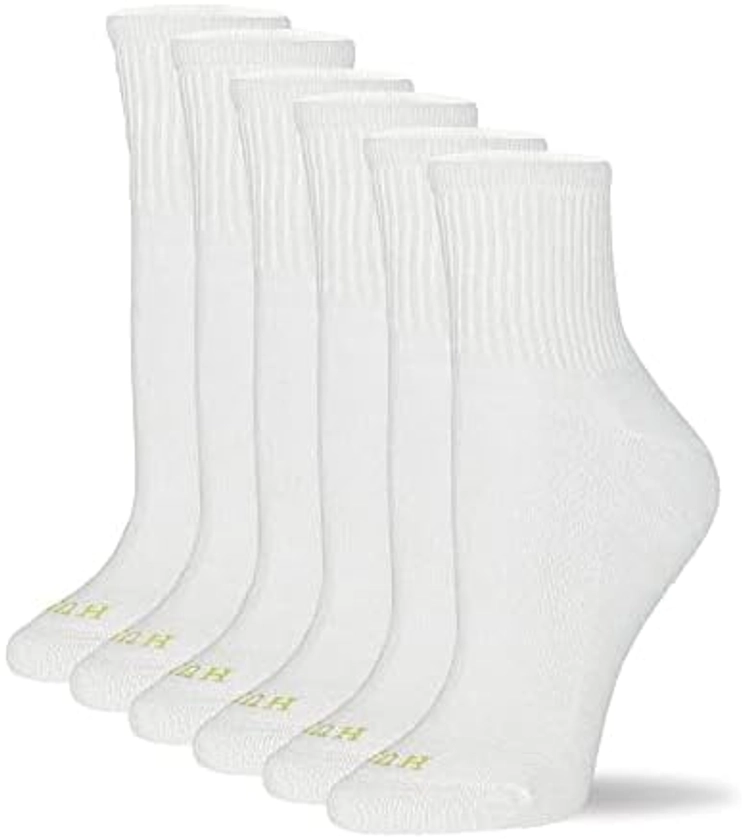 Hue Women's Mini Crew Sock 6-Pack, White, One Size : Amazon.com.au: Clothing, Shoes & Accessories