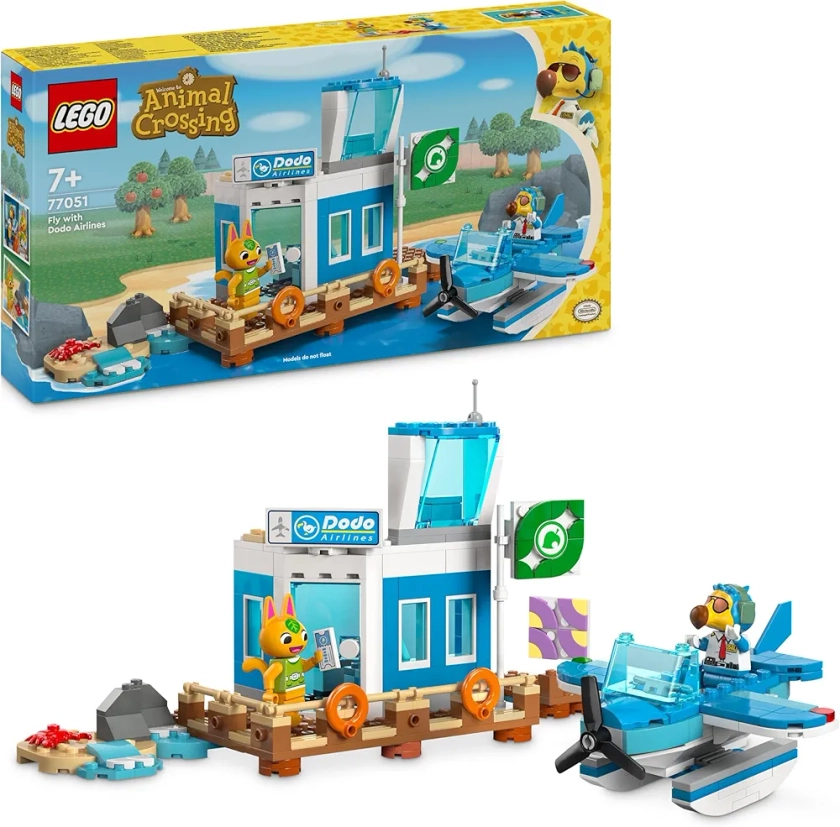 LEGO Animal Crossing Voyage Aérien avec Dodo Airlines - Hydravion et Minifigurine de Pilote Inspirés de la Série de Jeux Vidéo Développée par Nintendo - Cadeau pour Les Enfants dès 7 Ans 77051