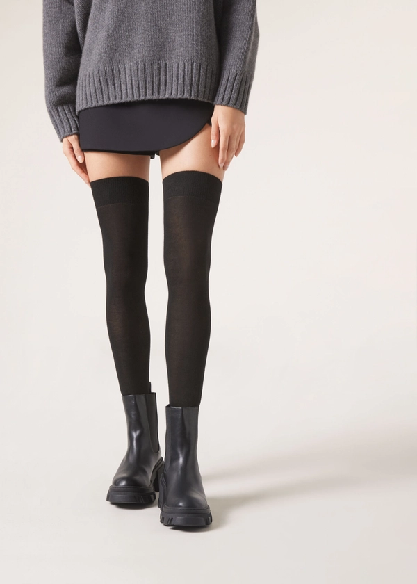 Over-the-Knee Socks with Cashmere - Over-the-knee socks - Calzedonia