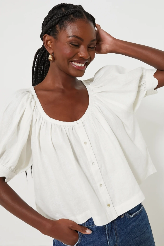 White Linen Tully Top | Tuckernuck