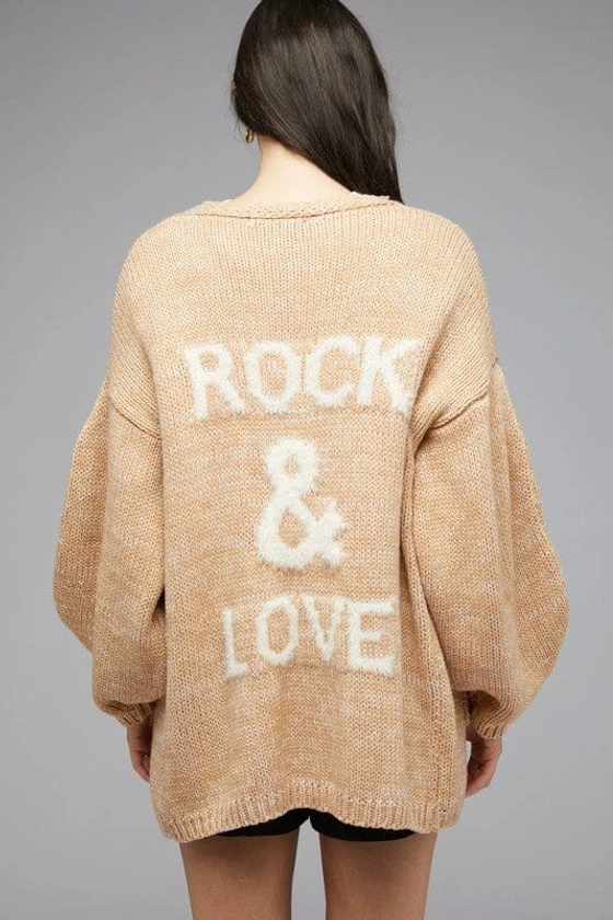 Davi & Dani Rock & Love Sweater Cardigan