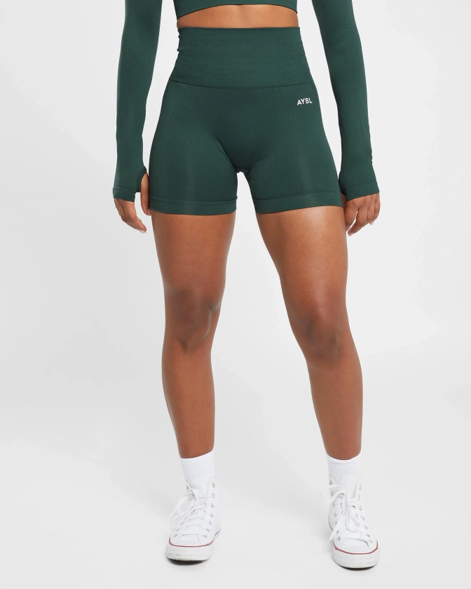 Empower Seamless Shorts - Dark Green