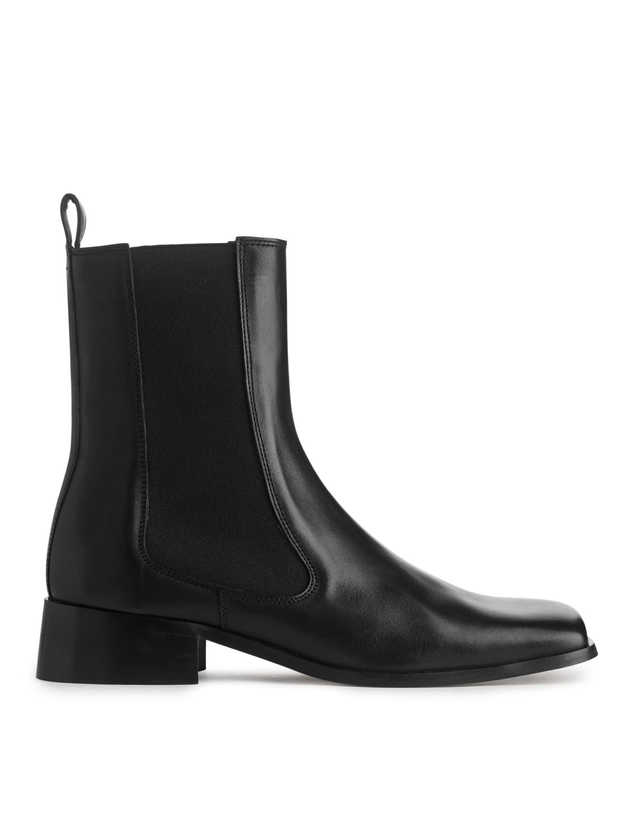 Square-Toe Chelsea Boots