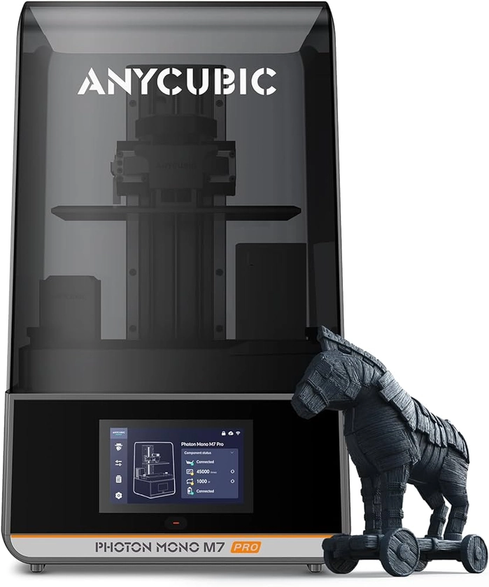 ANYCUBIC Photon Mono M7 PRO 14K Imprimante 3D Résine, Impression Rapide 170mm/h, Mono écran LCD 10.1'' avec Source COB LighTurbo 3.0 et Contrôle de Température, Taille D'impression 223*126*230mm(6.5L)