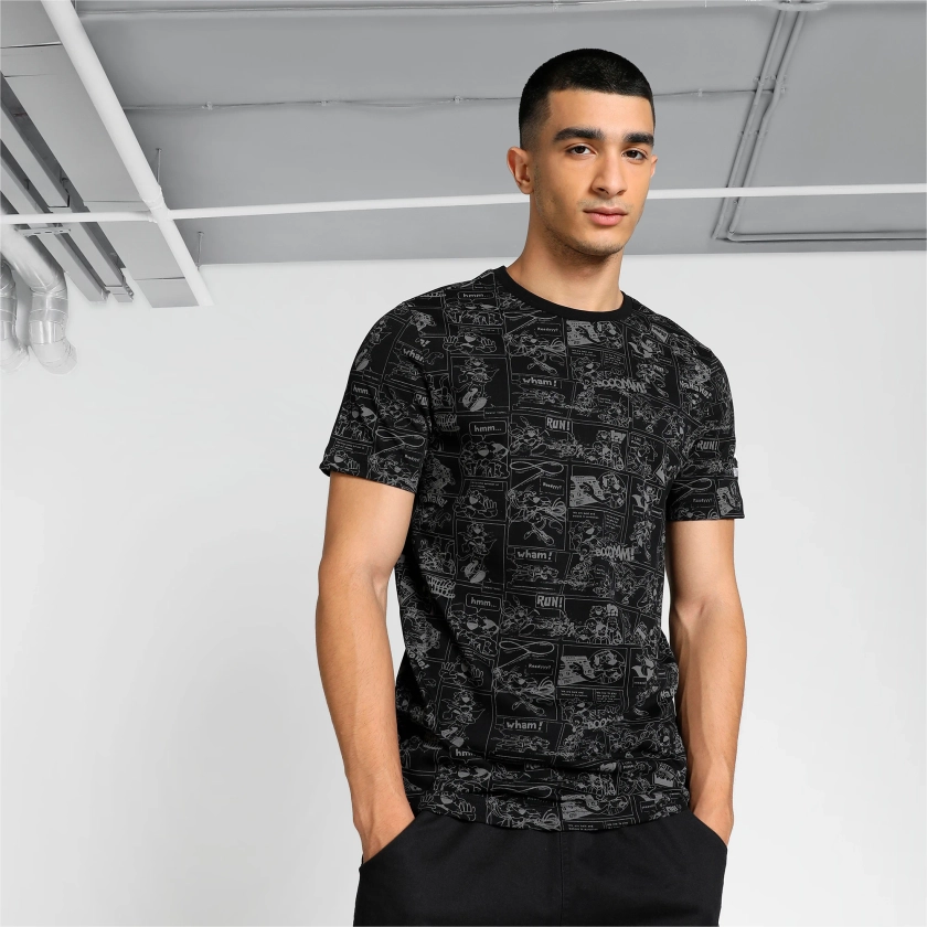 Super PUMA All Over Print Men's Slim Fit T-Shirt