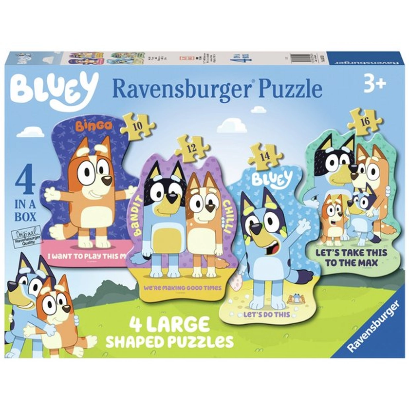 Ravensburger Bluey 4 Large Shaped Jigsaw Puzzles