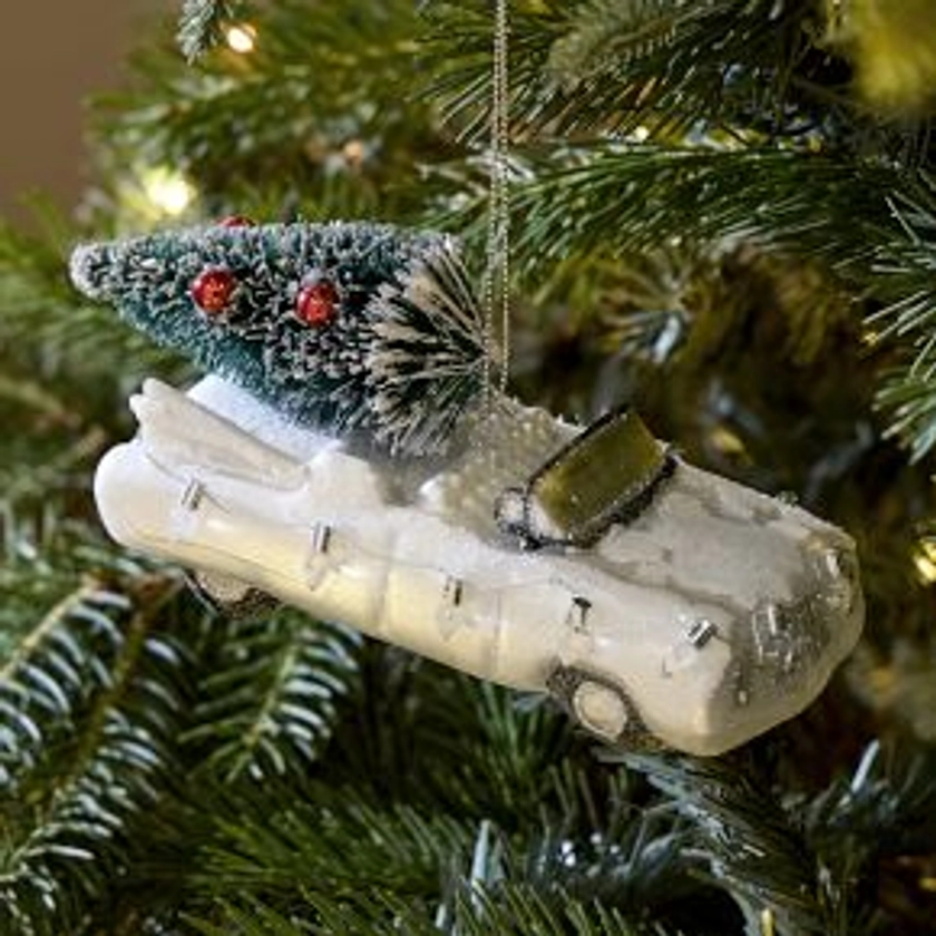 Glass Car w/ Tree Ornament