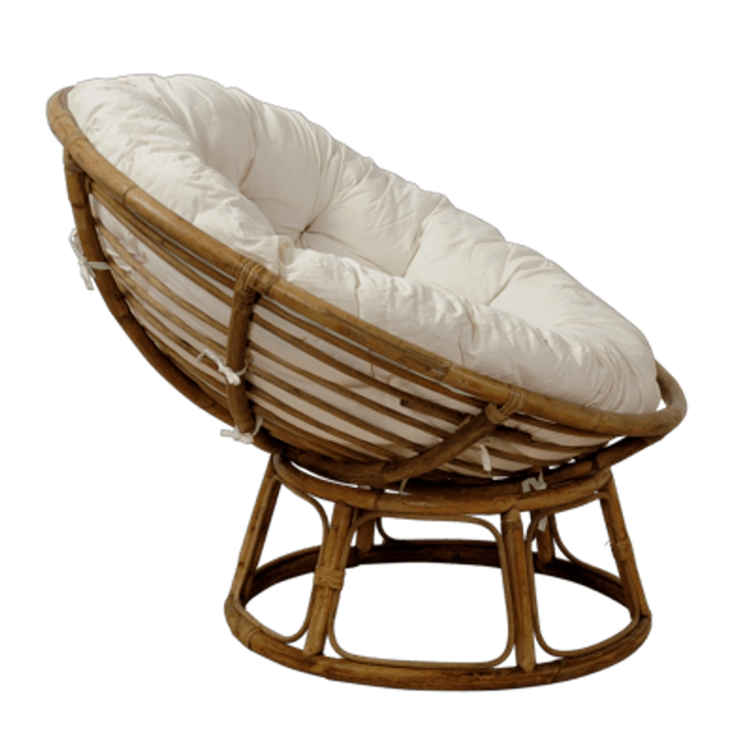 PAPASAN Chaise Lounge naturel, blanc cassé