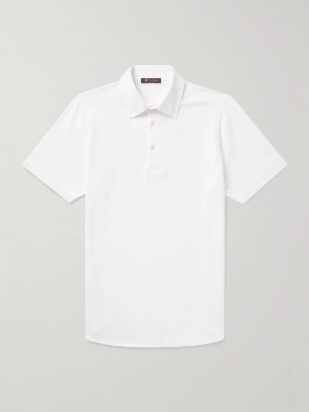 LORO PIANA Cotton-Piqué Polo Shirt