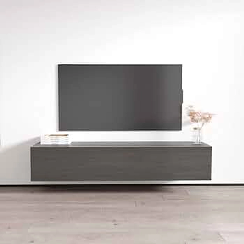 Meble Furniture Fly Type-30 Wall Mounted Floating Modern 63" TV Stand (Gray)
