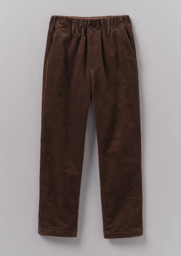 Gabi Organic Cord Pull On Trousers | Chestnut