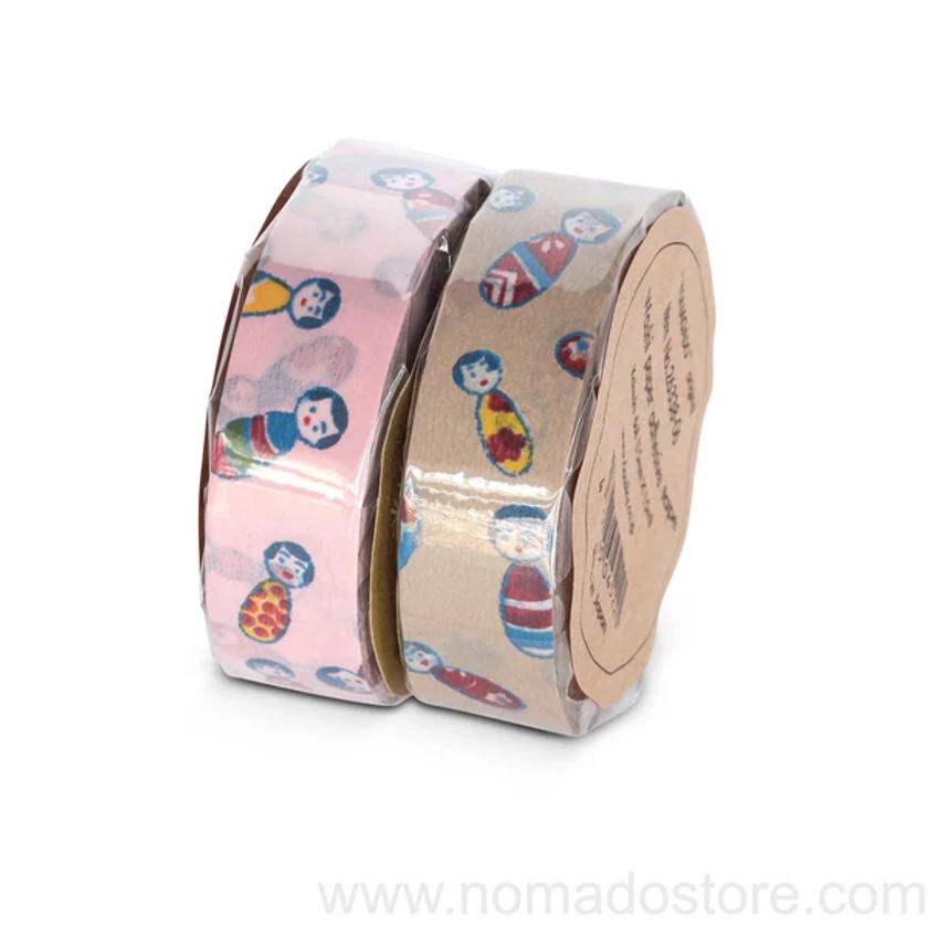 Classiky KOKESHI Doll Masking Tape 1 piece pack (Pink or camel)