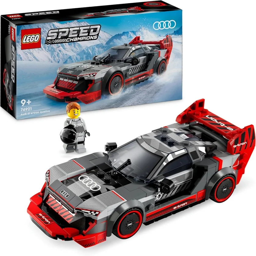 LEGO Speed Champions Voiture de Course Audi S1 e-Tron Quattro Véhicule Jouet, Set de Construction pour Enfants, Idée Cadeau pour Garçons et Filles Dès 9 Ans, Jeu en Autonomie, Déco pour Chambre 76921