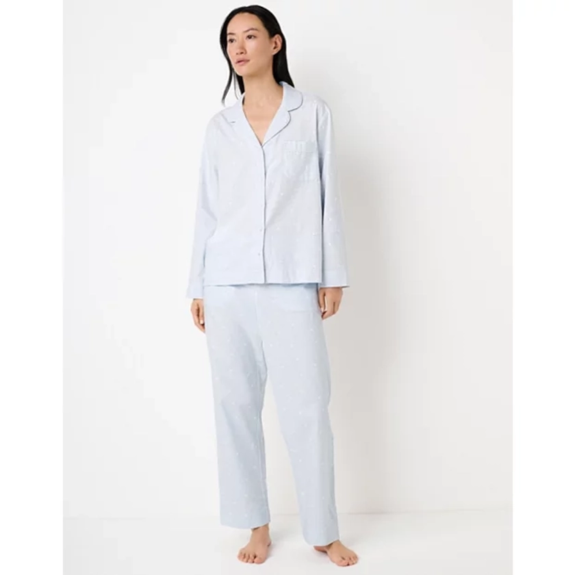 Brushed Cotton Heart Print Pyjama Set | Pyjamas | The White Company