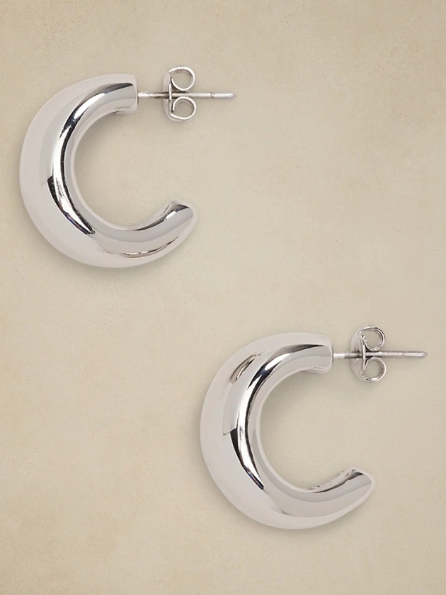 Chubby Curve Hoop Earrings