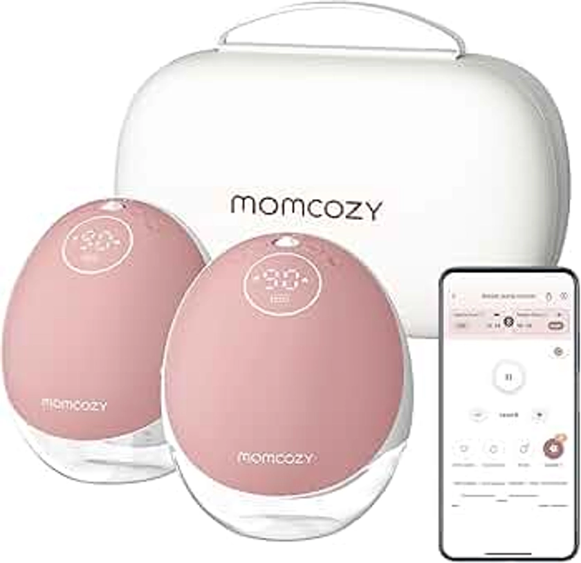 Momcozy Mobile Flow Breast Pump Handsfree, M9 App Discreet Control with Personalized Multi-Modes & 15 Levels, Independent Breast Milk Storage, Portable Breast Pump M9 24mm (Cozy Red, 2 Count) : Amazon.nl: Baby Products