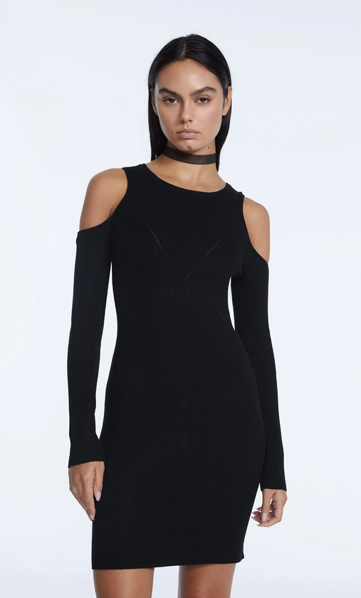 Cut-out knit dress - Women's fashion | Stradivarius United Kingdom