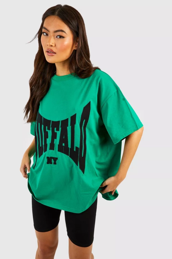 Buffalo Applique Oversized T-shirt