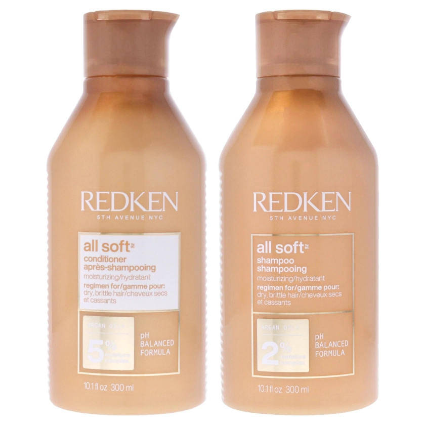 Redken All Soft Shampoo-NP and Conditioner-NP 2 Pc Kit - 10.1oz Shampoo, 10.1oz Conditioner