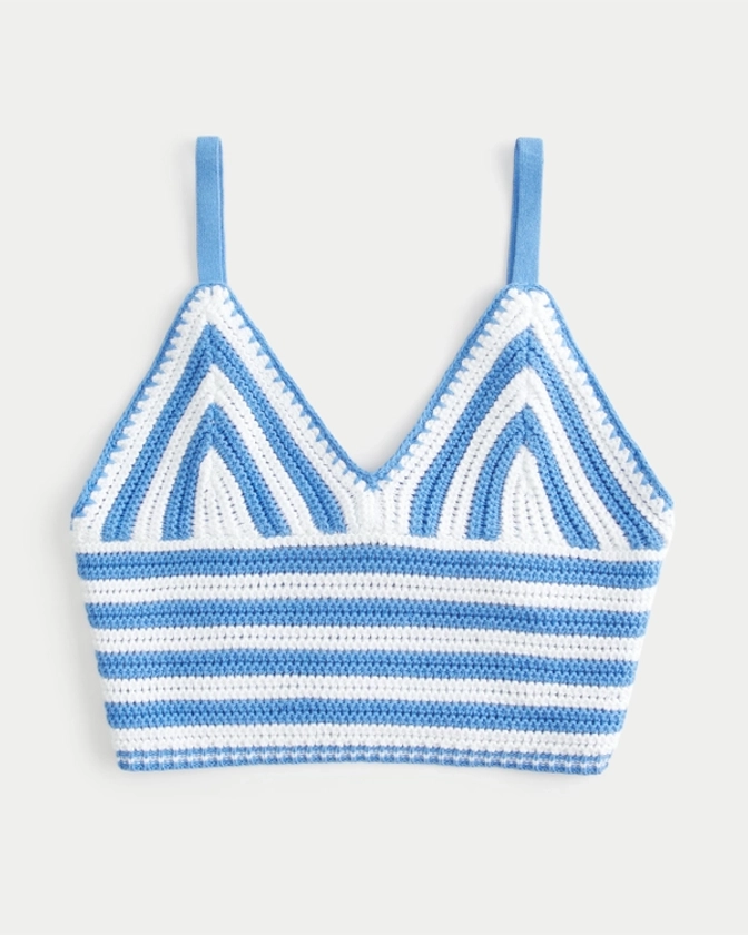 Women's Crop Crochet-Style Bralette | Women's Tops | HollisterCo.com