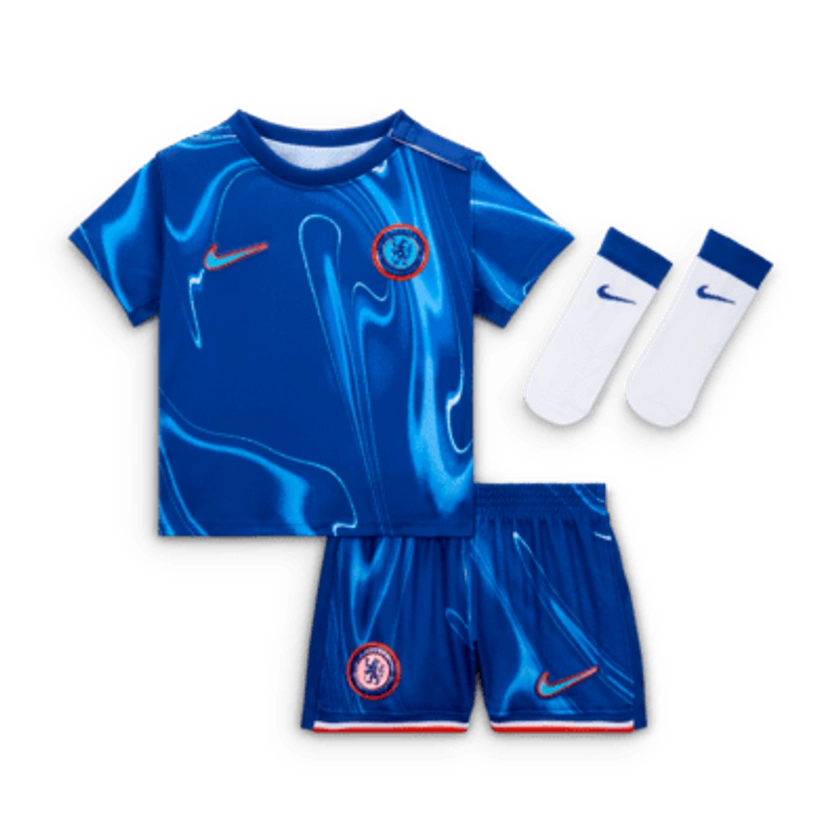 Chelsea F.C. 2024/25 Stadium Home Baby/Toddler Nike Football Replica 3-Piece Kit