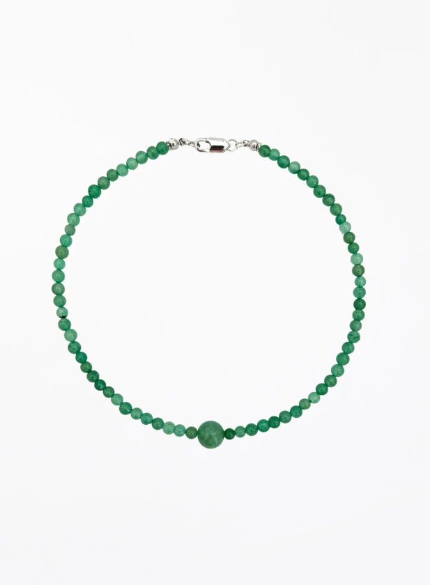 Adarina Green Chalcedony Collar Necklace40cm