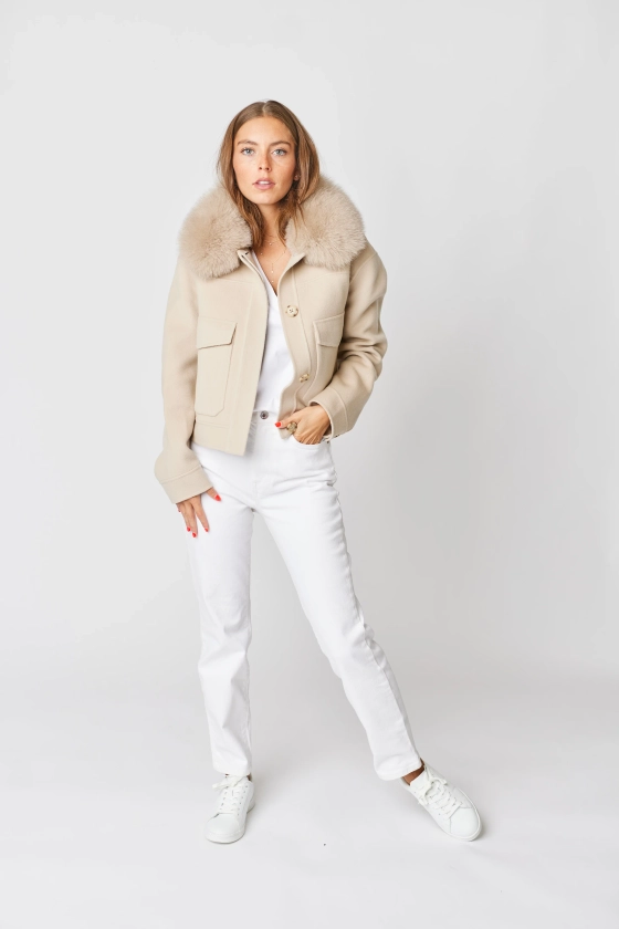 Annabel Cashmere Jacket - Beige