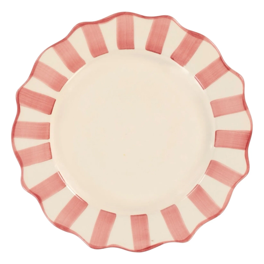 Anna + Nina - Striped plate - 27cm - Pink | Smallable