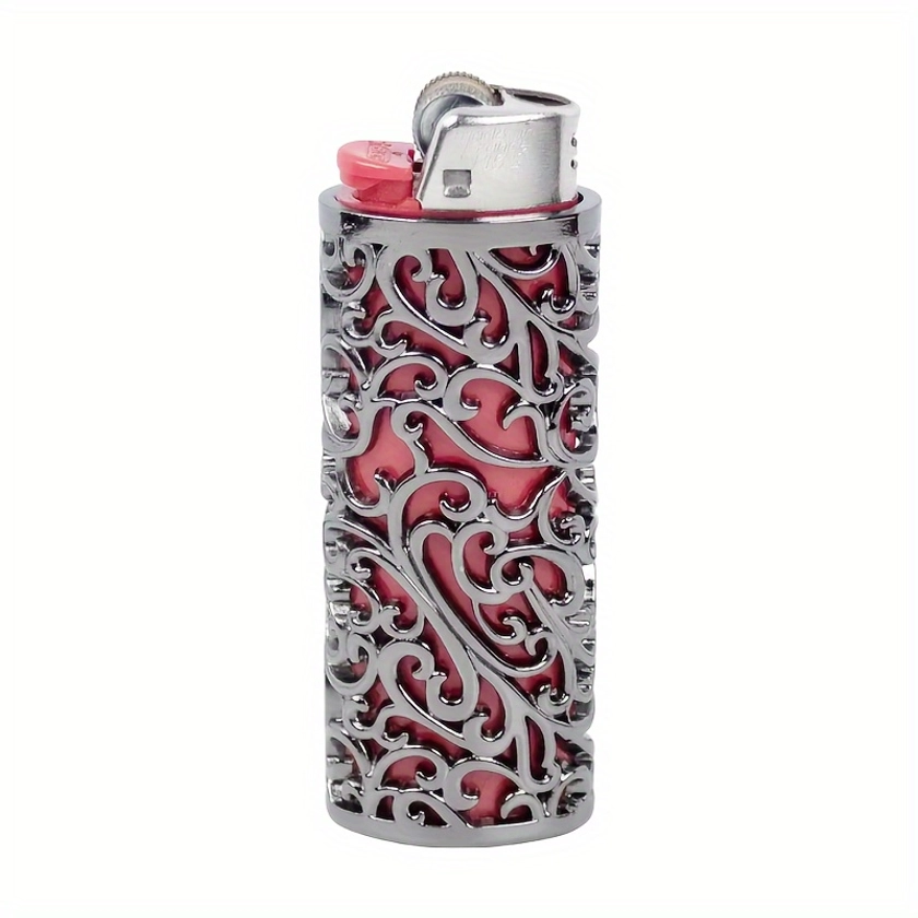 Stylish & Durable Vintage Metal Lighter Case - Perfect for BIC J6 Full Size Lighters!