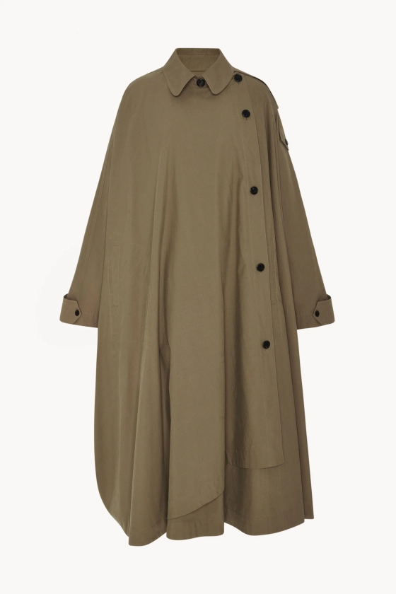 Aralia Coat Tan in Cotton – The Row