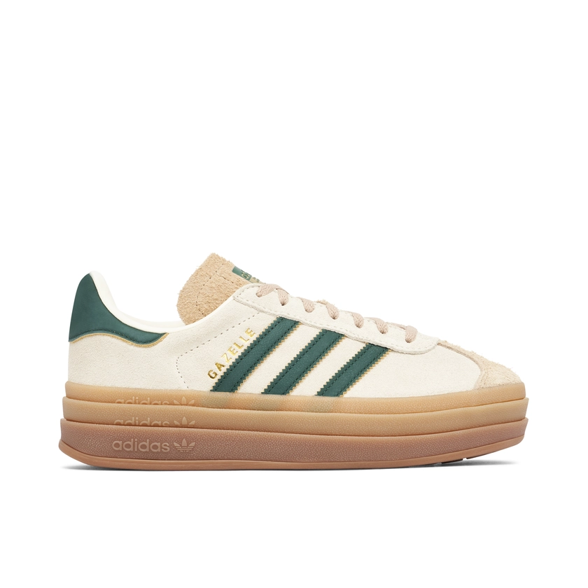 adidas Gazelle Bold Beige Collegiate Green Womens | ID7056 | Laced