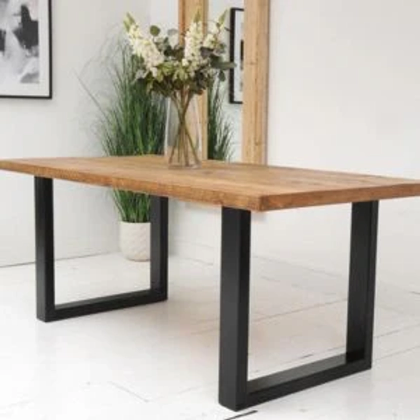 Helvellyn Industrial Dining Table - Square Legs