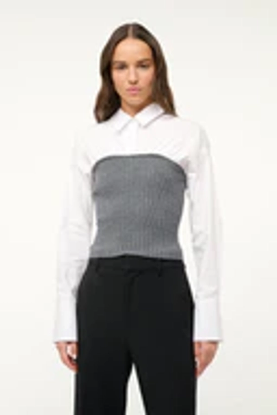 STAUD O'KEEFE TOP CHARCOAL WHITE