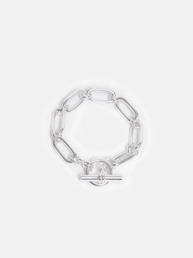 Trombone Link Bracelet | Silver